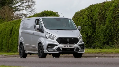 Dark luxury panel van interior, ideal for commercial transport in Leicester.